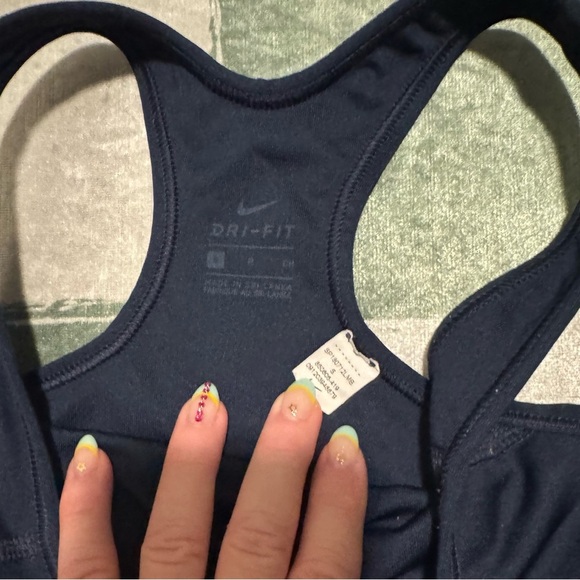 Nike Dri Fit Dark Blue Sports Athletic Workout Bra Size Small - Never Worn - Picture 3 of 3